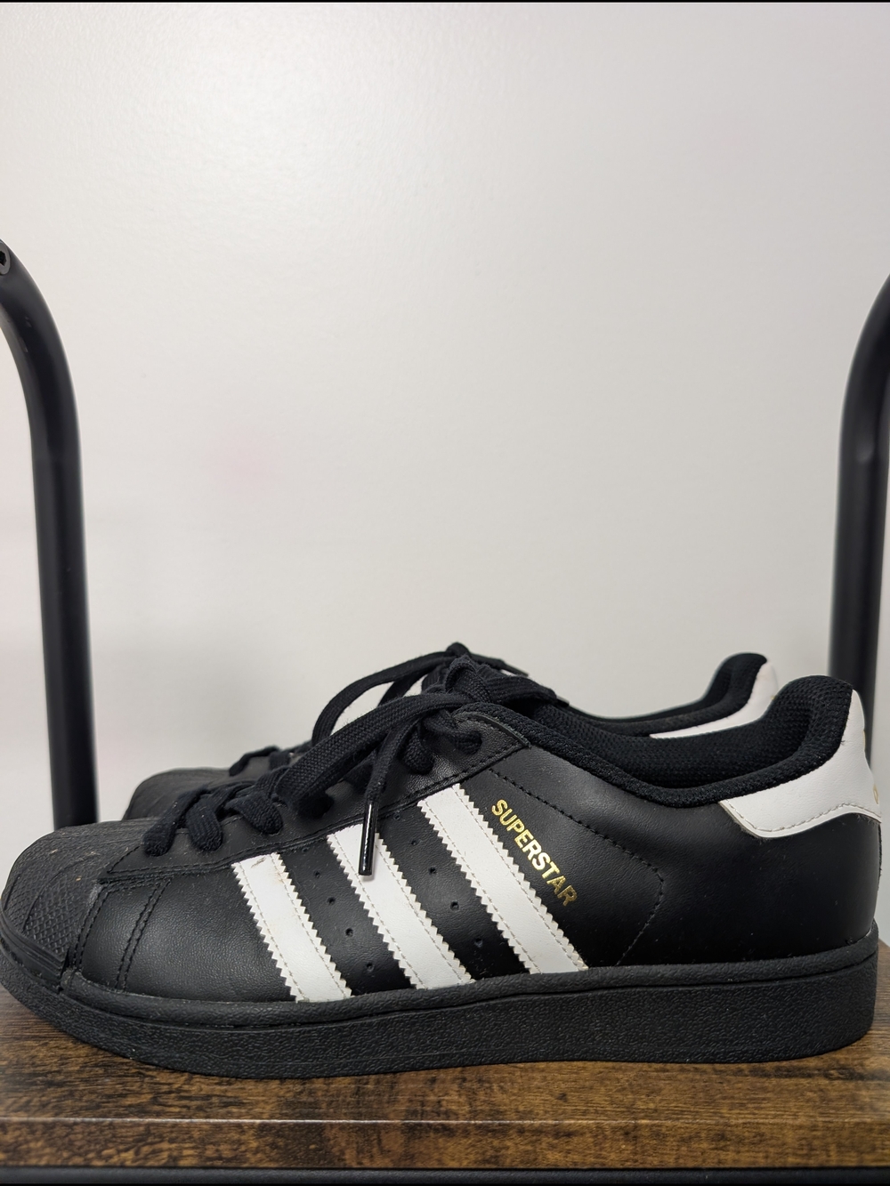 Adidas Superstar Black/White Sneakers (Men's 8)